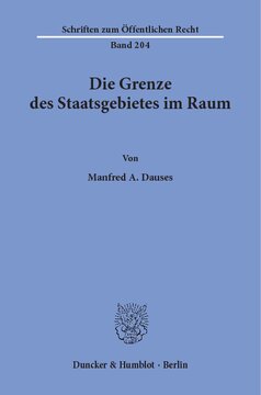 Die Grenze des Staatsgebietes im Raum