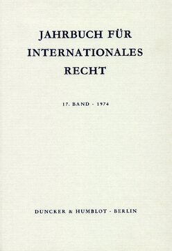 Jahrbuch für Internationales Recht: Bd. 17 (1974)