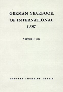 German Yearbook of International Law / Jahrbuch für Internationales Recht: Vol. 19 (1976)