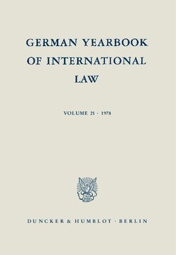 German Yearbook of International Law / Jahrbuch für Internationales Recht: Vol. 21 (1978)