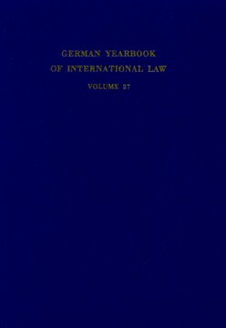 German Yearbook of International Law / Jahrbuch für Internationales Recht: Vol. 27 (1984)