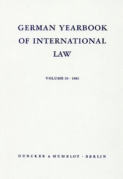 German Yearbook of International Law / Jahrbuch für Internationales Recht: Vol. 28 (1985)