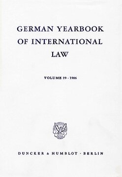 German Yearbook of International Law / Jahrbuch für Internationales Recht: Vol. 29 (1986)