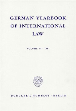 German Yearbook of International Law / Jahrbuch für Internationales Recht: Vol. 30 (1987)