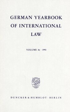 German Yearbook of International Law / Jahrbuch für Internationales Recht: Vol. 36 (1993)