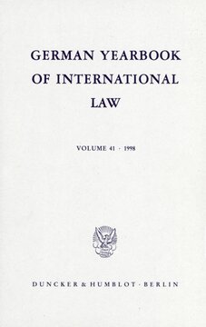 German Yearbook of International Law / Jahrbuch für Internationales Recht: Vol. 41 (1998)