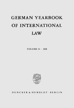 German Yearbook of International Law / Jahrbuch für Internationales Recht: Vol. 51 (2008)