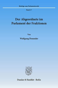 Der Abgeordnete im Parlament der Fraktionen