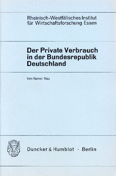 Der Private Verbrauch in der Bundesrepublik Deutschland: Verflechtungstabellen nach Ausgabearten und Branchen 1950 - 1967