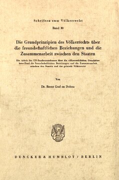 Die Grundprinzipien des Völkerrechts über die freundschaftlichen Beziehungen und die Zusammenarbeit zwischen den Staaten: Die Arbeit des UN-Sonderausschusses über die völkerrechtlichen Grundsätze betreffend die freundschaftlichen Beziehungen und die Zusammenarbeit zwischen den Staaten und das geltende Völkerrecht