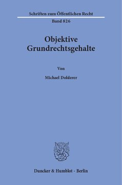 Objektive Grundrechtsgehalte