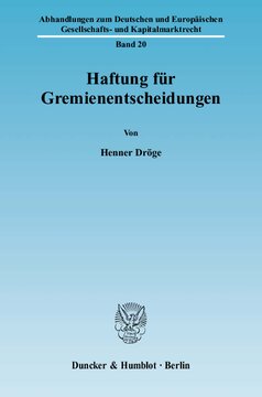 Haftung für Gremienentscheidungen
