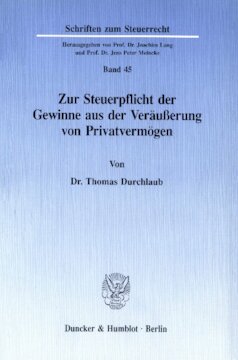 Zur Steuerpflicht der Gewinne aus der Veräußerung von Privatvermögen