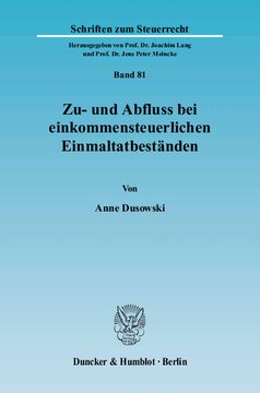 Zu- und Abfluss bei einkommensteuerlichen Einmaltatbeständen