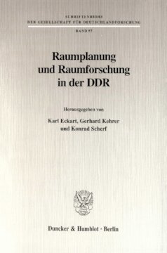 Raumplanung und Raumforschung in der DDR