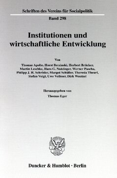 Institutionen und wirtschaftliche Entwicklung