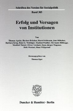 Erfolg und Versagen von Institutionen