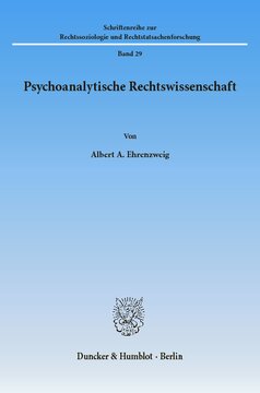 Psychoanalytische Rechtswissenschaft