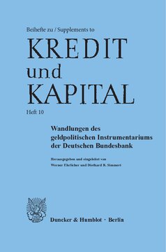 Wandlungen des geldpolitischen Instrumentariums der Deutschen Bundesbank