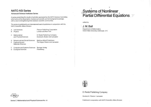 Systems of Nonlinear Partial Differential Equations (NATO Science Series C: (closed))