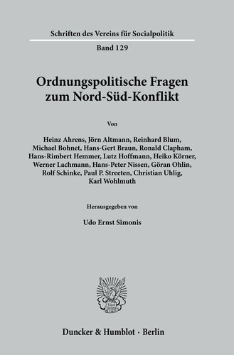 Ordnungspolitische Fragen zum Nord-Süd-Konflikt