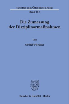 Die Zumessung der Disziplinarmaßnahmen