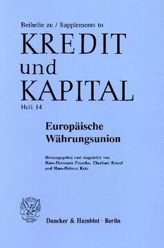 Europäische Währungsunion: Von der Konzeption zur Gestaltung