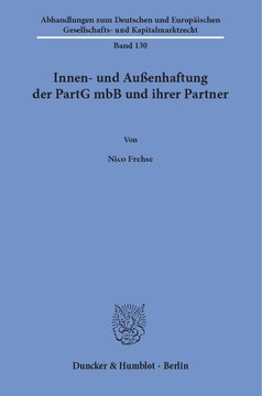 Innen- und Außenhaftung der PartG mbB und ihrer Partner