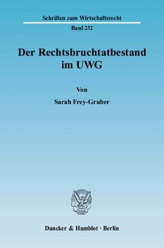 Der Rechtsbruchtatbestand im UWG