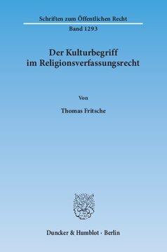 Der Kulturbegriff im Religionsverfassungsrecht