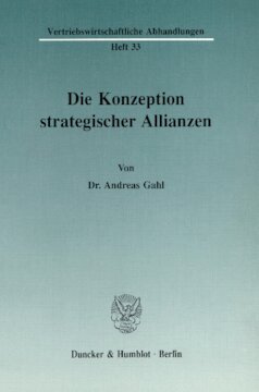 Die Konzeption strategischer Allianzen