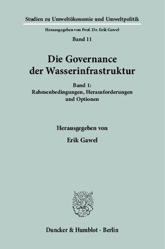 Die Governance der Wasserinfrastruktur: Band 1: Rahmenbedingungen, Herausforderungen und Optionen