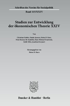 Wechselseitige Einflüsse zwischen dem deutschen wirtschaftswissenschaftlichen Denken und dem anderer europäischer Sprachräume: Studien zur Entwicklung der ökonomischen Theorie XXIV