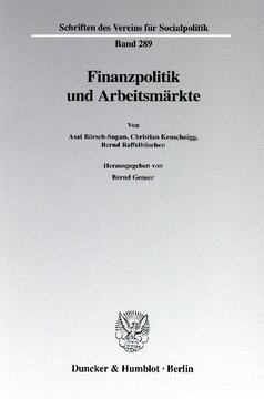 Finanzpolitik und Arbeitsmärkte