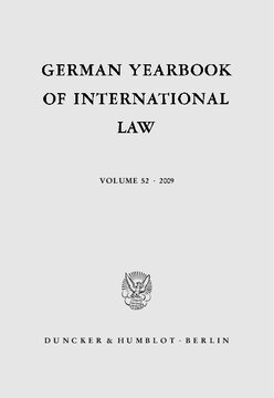 German Yearbook of International Law / Jahrbuch für Internationales Recht: Vol. 52 (2009)