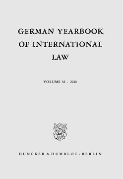 German Yearbook of International Law / Jahrbuch für Internationales Recht: Vol. 53 (2010)