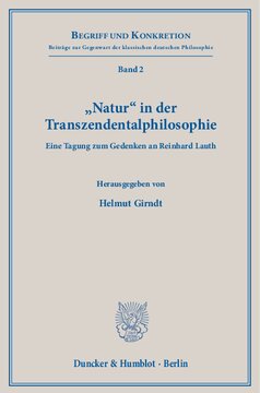 »Natur« in der Transzendentalphilosophie: Eine Tagung zum Gedenken an Reinhard Lauth