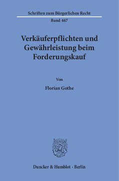 Verkäuferpflichten und Gewährleistung beim Forderungskauf