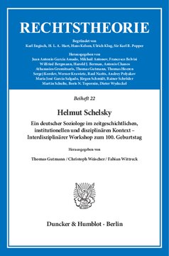 Helmut Schelsky: Ein deutscher Soziologe im zeitgeschichtlichen, institutionellen und disziplinären Kontext – Interdisziplinärer Workshop zum 100. Geburtstag