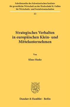 Strategisches Verhalten in europäischen Klein- und Mittelunternehmen
