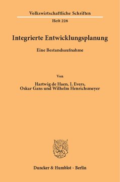 Integrierte Entwicklungsplanung: Eine Bestandsaufnahme