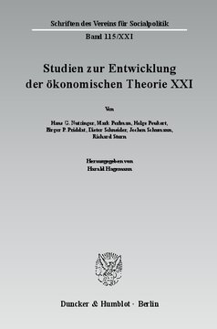 Ökonomie und Religion: Studien zur Entwicklung der ökonomischen Theorie XXI