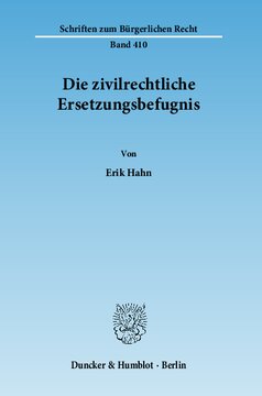 Die zivilrechtliche Ersetzungsbefugnis