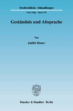 Geständnis und Absprache