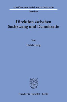 Direktion zwischen Sachzwang und Demokratie