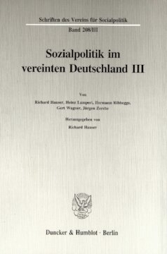 Sozialpolitik im vereinten Deutschland III: Familienpolitik, Lohnpolitik und Verteilung