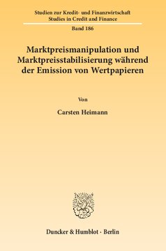 Marktpreismanipulation und Marktpreisstabilisierung während der Emission von Wertpapieren