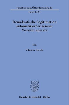 Demokratische Legitimation automatisiert erlassener Verwaltungsakte
