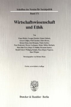 Wirtschaftswissenschaft und Ethik
