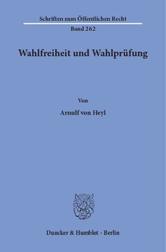 Wahlfreiheit und Wahlprüfung